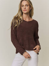 Lightweight Relaxed Knit Sweater Top- Taupe or Brown