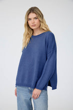 Raw Edge Extended Shoulder Long Sleeve Sweater - Assorted Colors