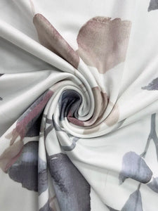 Floral V-neck Tank Dress - White
