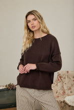Raw Edge Extended Shoulder Long Sleeve Sweater - Assorted Colors