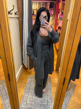 Staycation Ribbed Pants - Charcoal