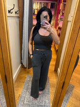 Staycation Ribbed Pants - Charcoal