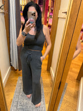 Staycation Ribbed Pants - Charcoal