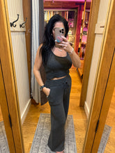 Staycation Ribbed Pants - Charcoal