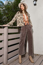 Mystree Washed Corduroy Trousers - Washed Green, Washed Black or Washed Choco