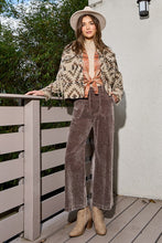 Mystree Washed Corduroy Trousers - Washed Green, Washed Black or Washed Choco