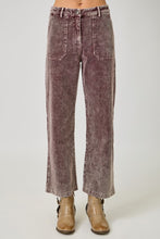 Mystree Washed Corduroy Trousers - Washed Green, Washed Black or Washed Choco