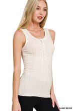 WASHED RIBBED SCOOP NECK TANK TOP - ASSORTED COLORS