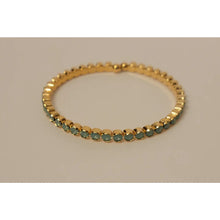 Rhinestone opal gold metal bracelet