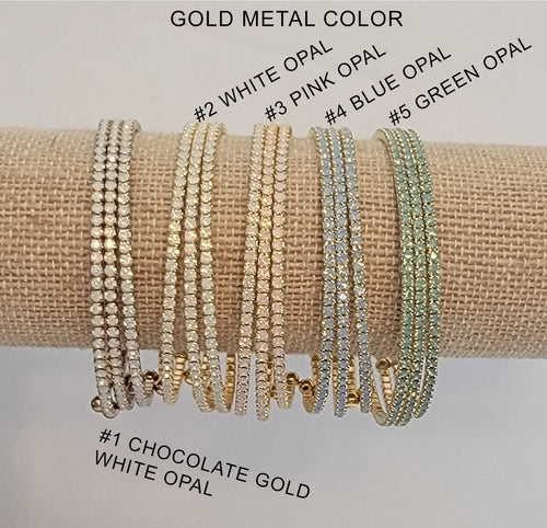 Opal Gold Metal Bracelet - Assorted Colors
