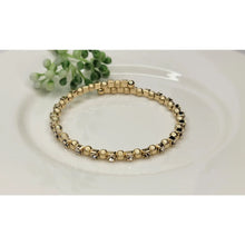Small Round Beads/Stone Mix Stackable Bracelet - Gold or Silver Matte