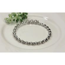 Small Round Beads/Stone Mix Stackable Bracelet - Gold or Silver Matte