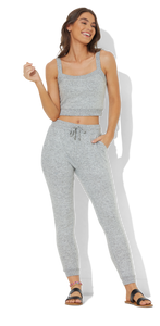 Ocean Drive Heather Grey Hacci Jogger