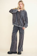 Mineral Washed Cheetah Zipper Bomber Fall Jacket - Ashed Oak Or Ashed Black