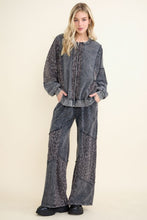 Mineral Washed Cheetah Zipper Bomber Fall Jacket - Ashed Oak Or Ashed Black