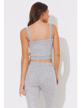 Ocean Drive Heather Grey Hacci Binding Tank