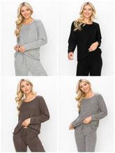 BRUSHED SOFT HACCI  L/S CREW RAGLAN - ASSORTED COLORS