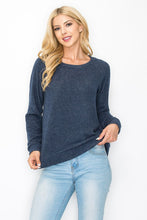BRUSHED SOFT HACCI  L/S CREW RAGLAN - ASSORTED COLORS