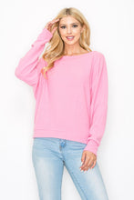 BRUSHED SOFT HACCI  L/S CREW RAGLAN - ASSORTED COLORS