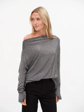 SIX FIFTY THE ANYWHERE TOP| LUREX OFF THE SHOULDER - BLACK OR SILVER