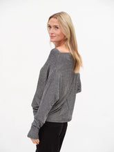 SIX FIFTY THE ANYWHERE TOP| LUREX OFF THE SHOULDER - BLACK OR SILVER