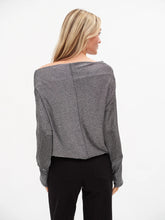 SIX FIFTY THE ANYWHERE TOP| LUREX OFF THE SHOULDER - BLACK OR SILVER