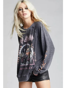Def Leppard Adrenalize Long Sleeve Burnout Sweatshirt