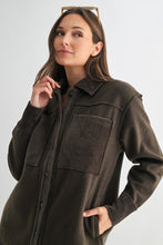 Terrain mix Corduroy & Fleece Shacket - Dark Olive or Fog