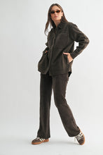 Terrain mix Corduroy & Fleece Shacket - Dark Olive or Fog