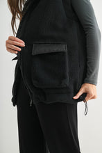 Alpine Fleece Zip Up Hooded Vest - Deep Navy (More Black IMO)