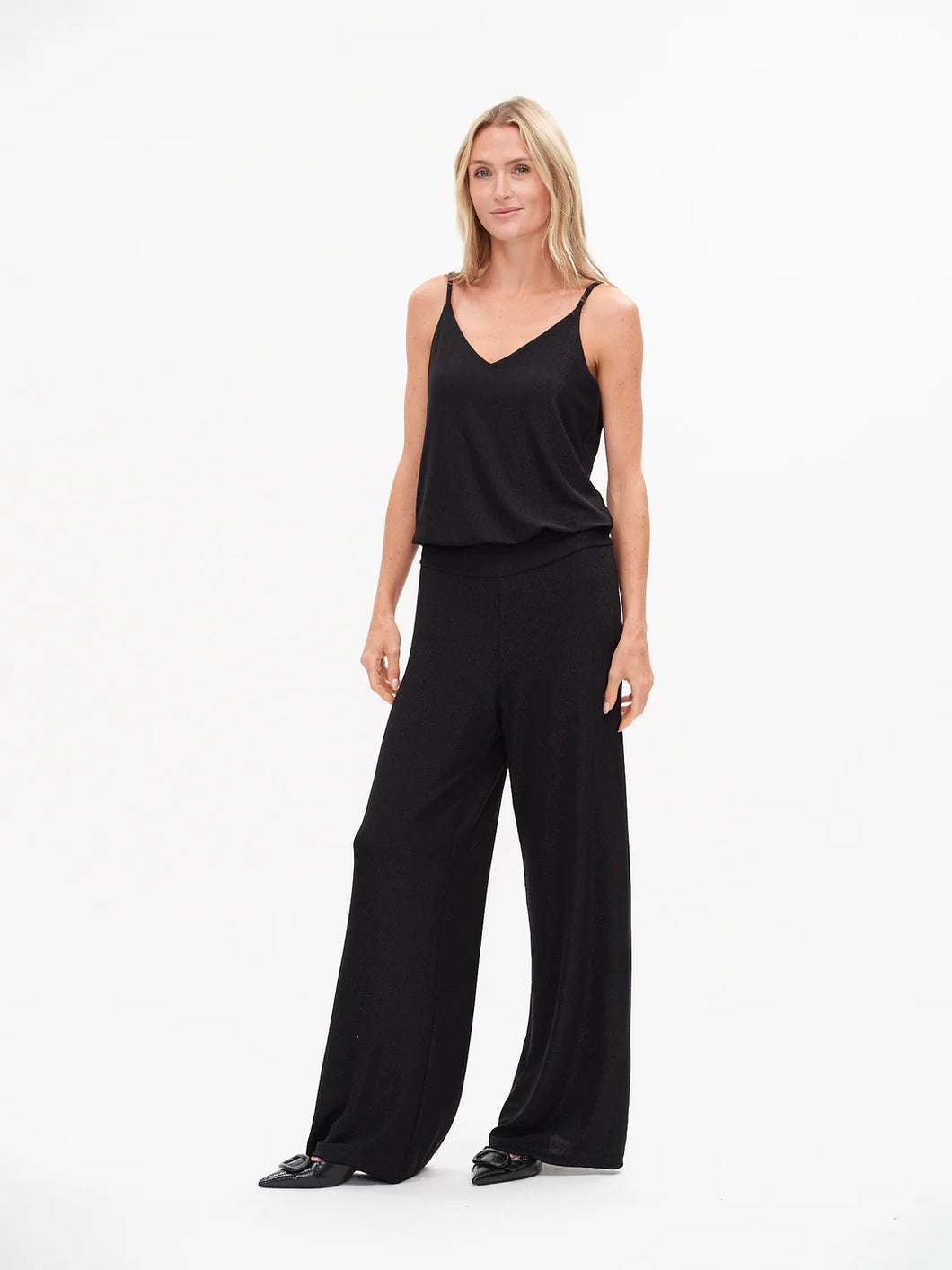 SIX FIFTY Nova Lurex Jumpsuit - Black