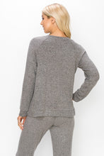 BRUSHED SOFT HACCI  L/S CREW RAGLAN - ASSORTED COLORS