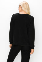 BRUSHED SOFT HACCI  L/S CREW RAGLAN - ASSORTED COLORS