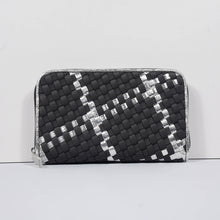 Neoprene Handwoven Wallet w/ Metallic Detailing - Assorted Colors