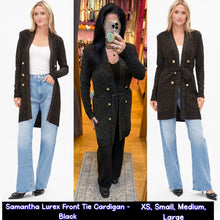 SIX FIFTY Samantha Lurex Front Tie Cardigan - Black