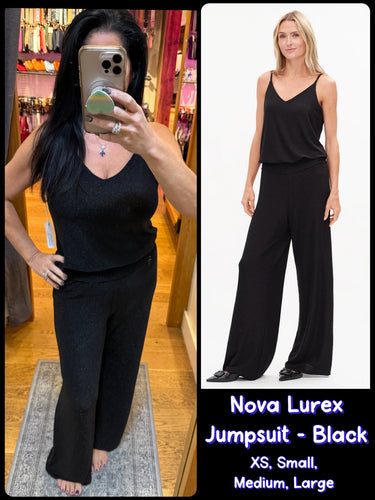 SIX FIFTY Nova Lurex Jumpsuit - Black