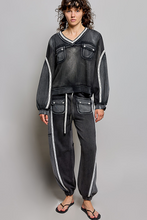 POL jogger pants in french terry - Black