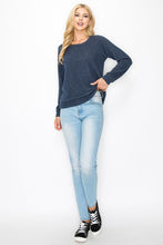 BRUSHED SOFT HACCI  L/S CREW RAGLAN - ASSORTED COLORS