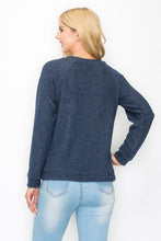 BRUSHED SOFT HACCI  L/S CREW RAGLAN - ASSORTED COLORS