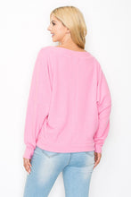 BRUSHED SOFT HACCI  L/S CREW RAGLAN - ASSORTED COLORS