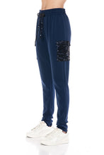 Ariella Cargo Pocket Jogger With Sequin Detail - Black or Navy