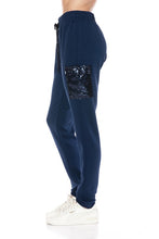 Ariella Cargo Pocket Jogger With Sequin Detail - Black or Navy