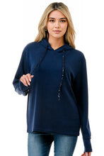 Ariella Hoodie W/ Sequin Detail - Black, Chocolate, Wine or Navy