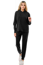 Ariella Jogger Pants With Pockets & Sequin Drawstring Detail - Black or Chocolate