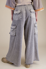 Easel Special Wash Terry Knit Denim Pants - Rock Stone