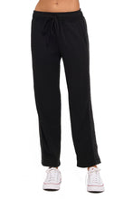Ariella Slim Leg Contrast Pant In Scuba - Black