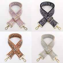 Paisley Design Bag Straps - Assorted Colors -Gold Hardware