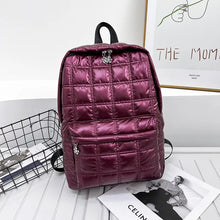 Metallic Quilted Puffer Backpack - Assorted Colors