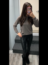 TERRY PULL OVER WITH LASER CUT DETAIL - CHARCOAL or MOCHA