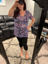 LEOPARD HACCI DEEP U-NECK TOP - LAVENDER 💜